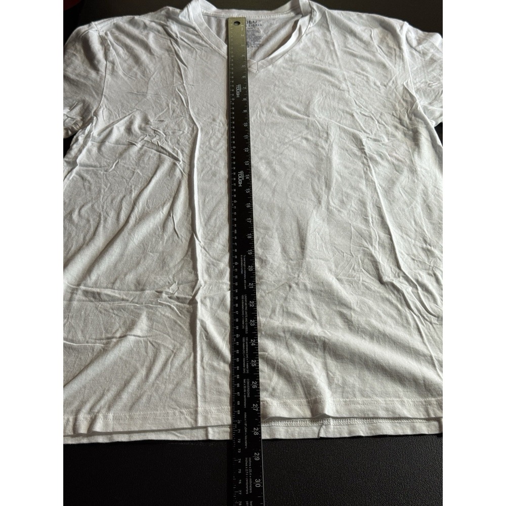 Lot 4 Polo Ralph Lauren White V Neck T Shirts Mens Large Classic Fit Cotton - Picture 5 of 8